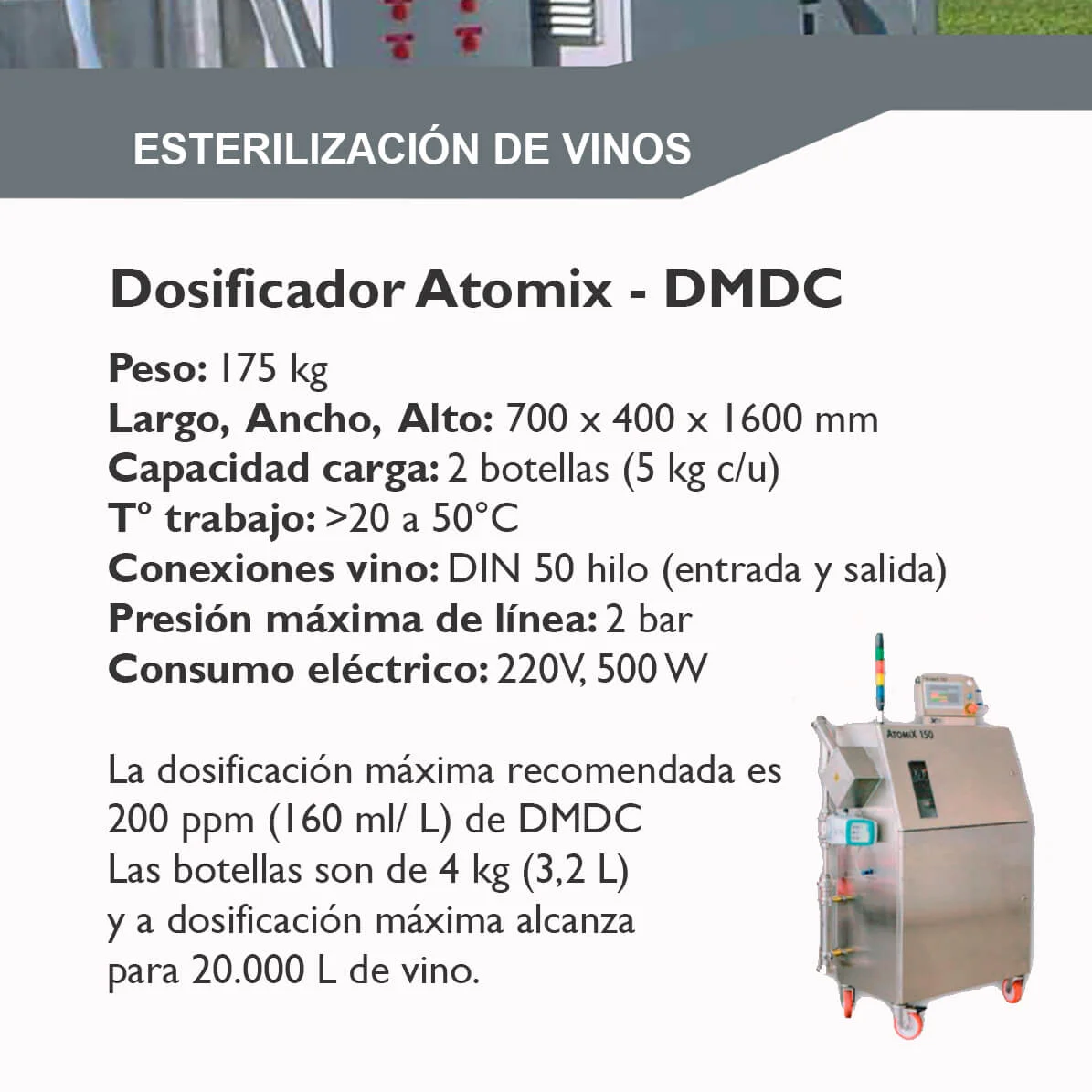 SERVICIO DE ESTERILIZACIÓN DE VINOS