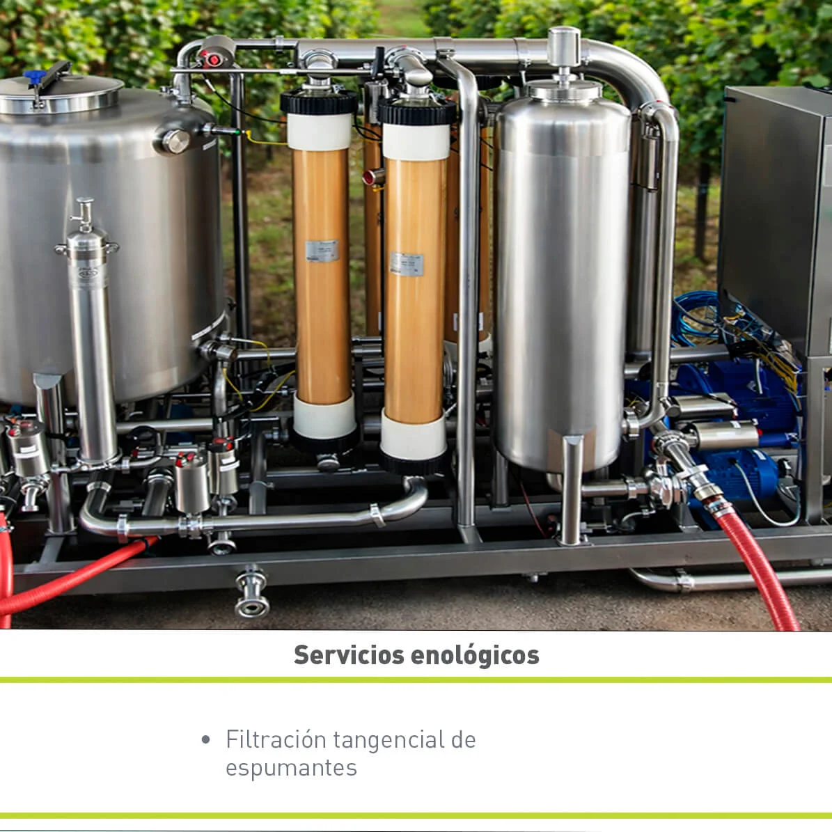 SERVICIO DE FILTRACIÓN TANGENCIAL DE VINOS