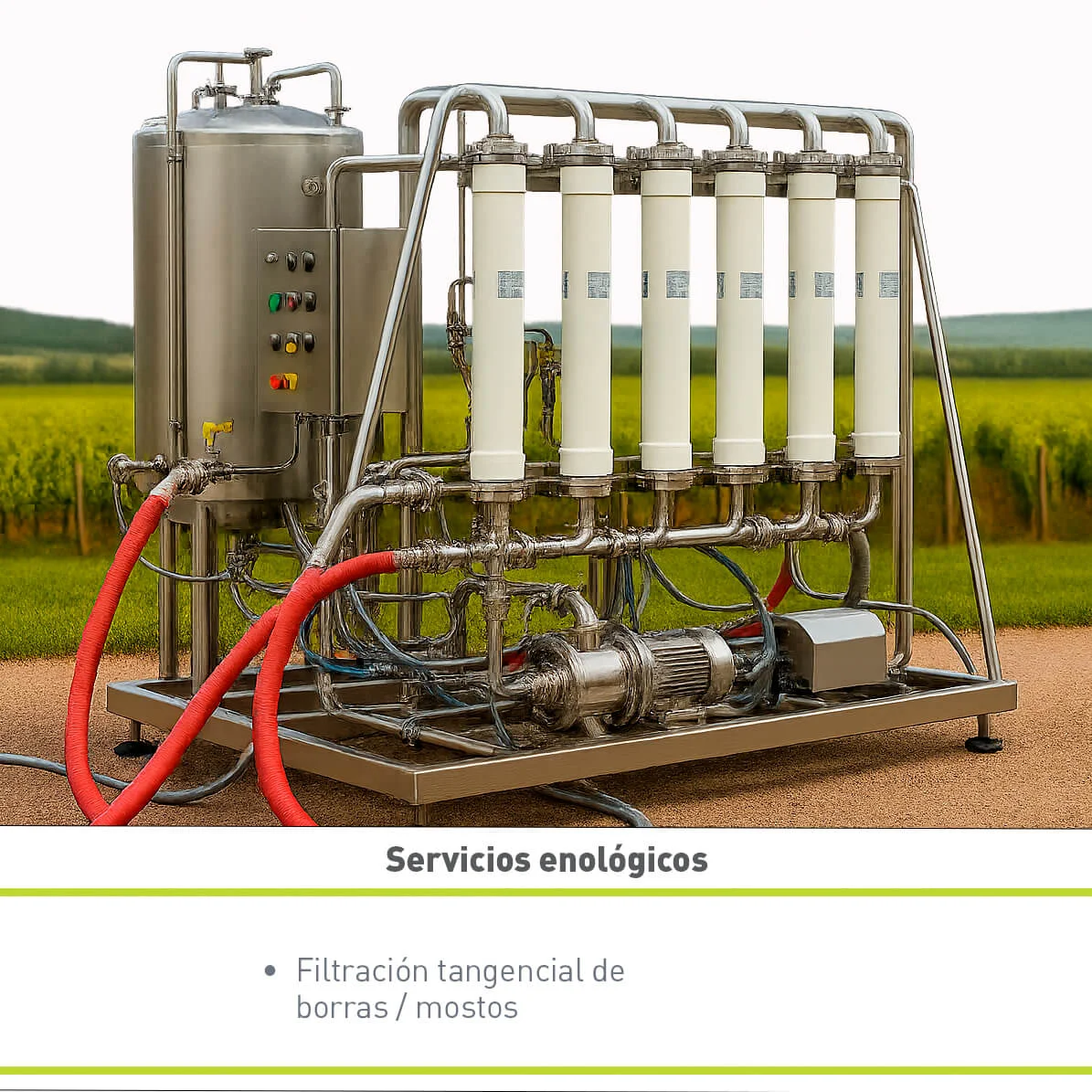 SERVICIO DE FILTRACIÓN TANGENCIAL DE BORRAS/ MOSTOS